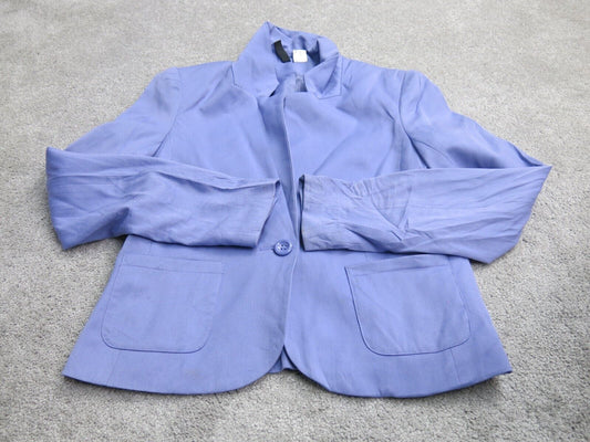Divided H&M Womens Blazer Coat Single Breasted Long Sleeves Light Purple Size 6