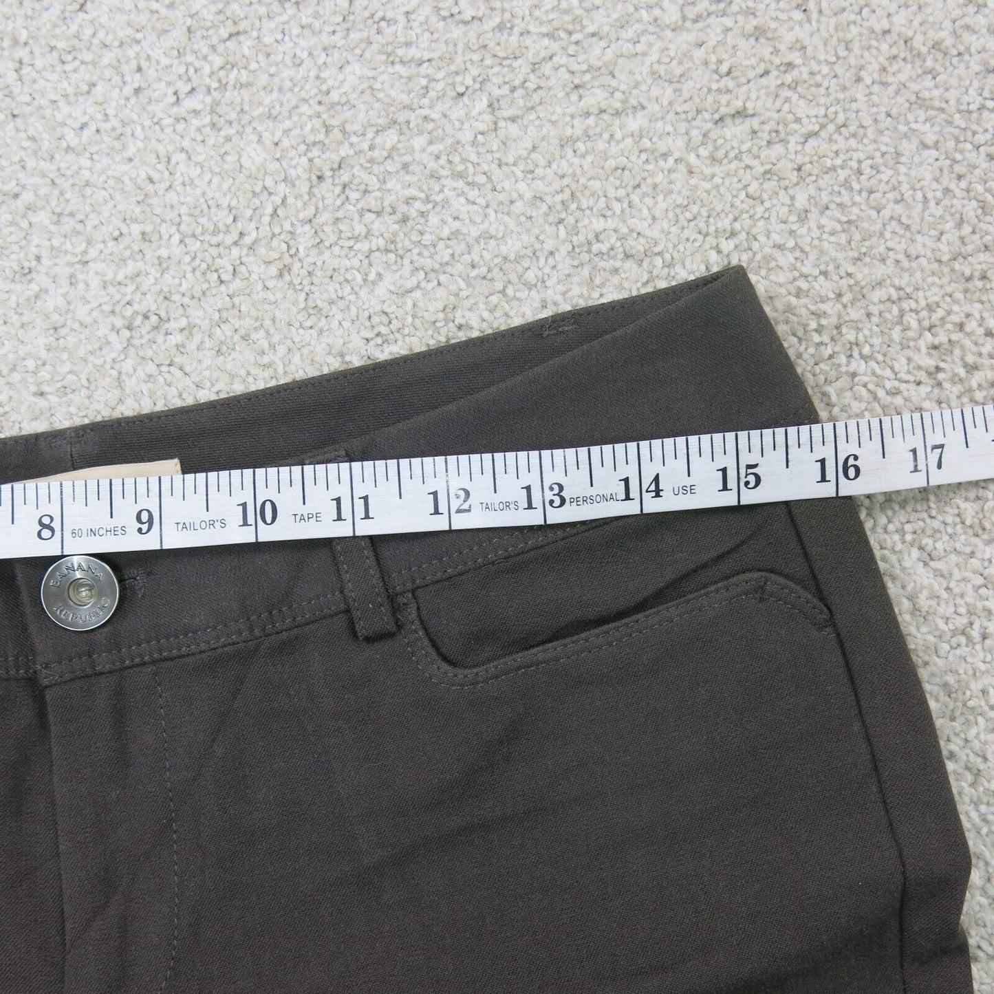 Banana Republic Womens Pant Skinny Leg Mid Rise Flat Front Pockets Black Size 4