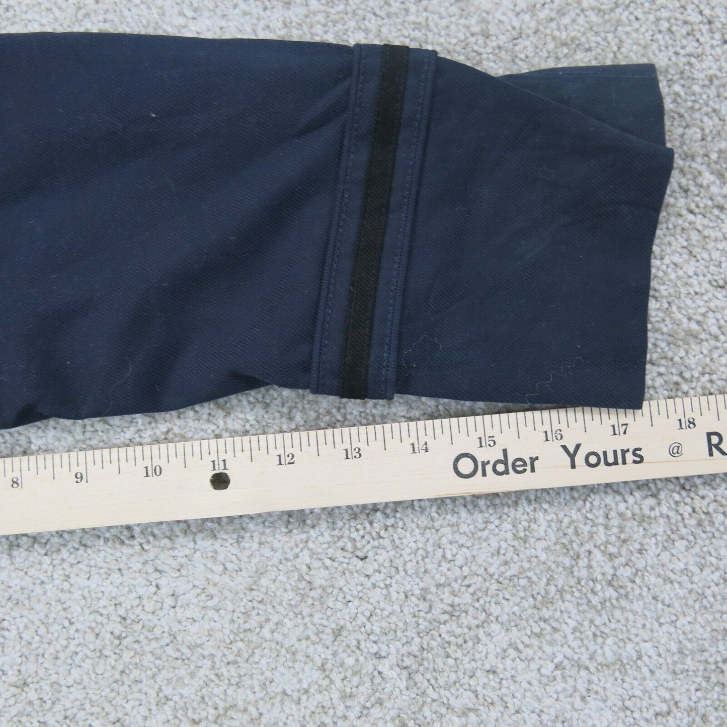 H&M Womens Over Coat Long Sleeves Front Pockets Mock Neck Blue Size 40 Regular