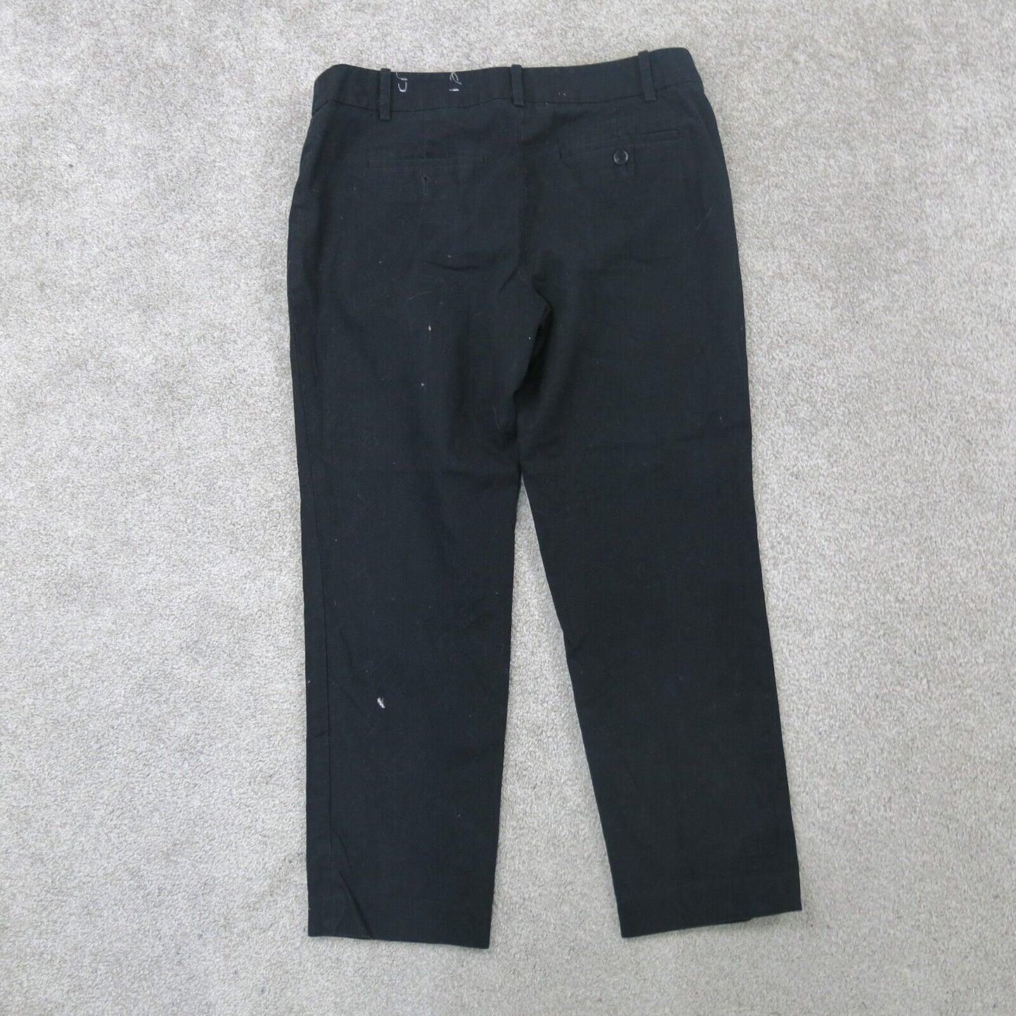 Ann Taylor Loft Womens Pant Dress Mid Rise Straight Leg Pockets Black Size 8