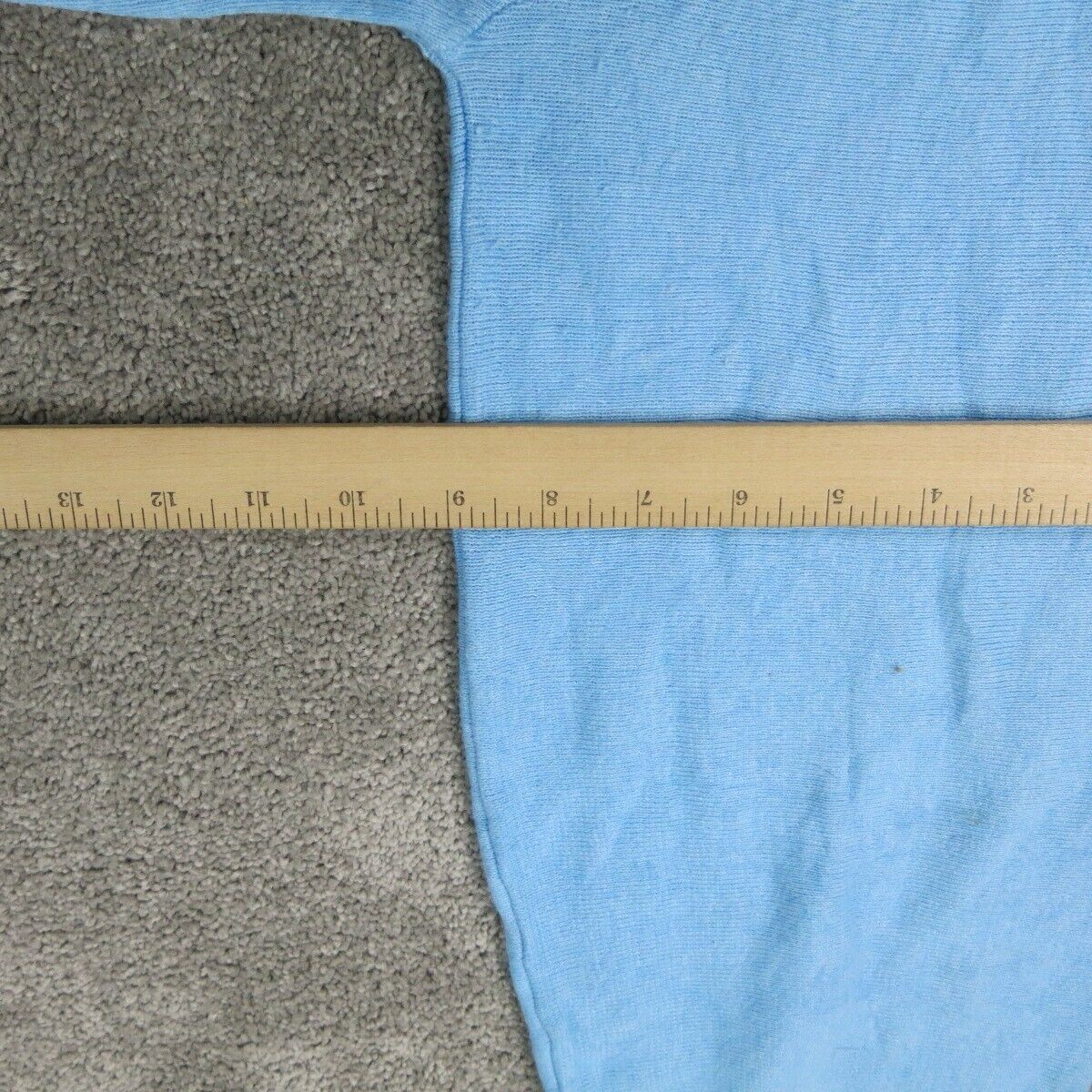 H&M Womens Pullover Sweater Knitted Mock Neck Long Sleeves Light Blue SZ X Large