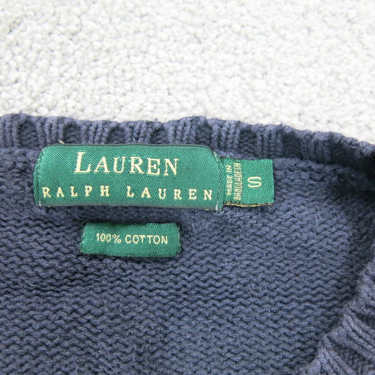 Polo Ralph Lauren Mens Pullover Crew Neck Sweater Long Sleeves Blue Size Small