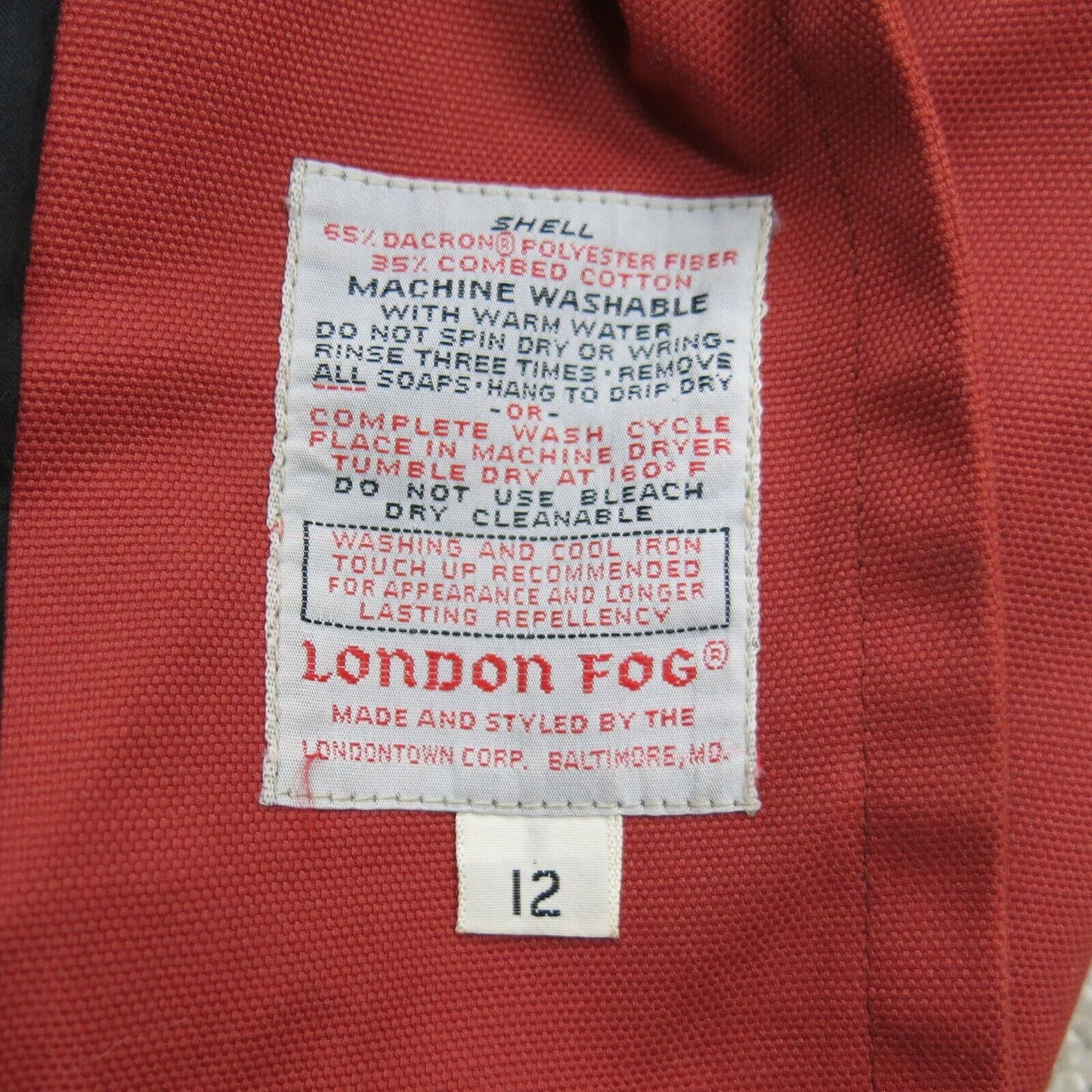 London Fog Womens Long Trench Coat Tie Waist Long Sleeve Collared Orange Size 12