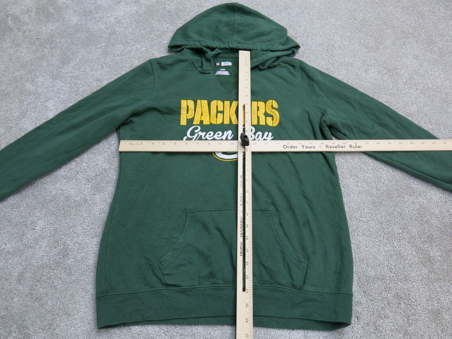 NFL Team Apparel Womens Hoodies Sweatshirts Long Sleeves Drawstring Green Size L