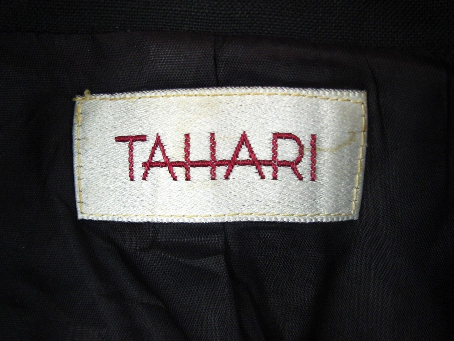 Tahari Womens Pea Coat Long Sleeves Double Breasted Pockets Black Size 14