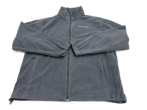 Columbia Men Jacket Full Zip Fleece Long Sleeves Mock Neck Black Size Large