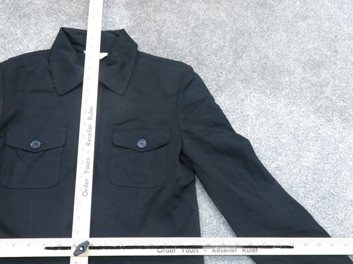 Talbots Womens Blazer Coat Single Breasted Pockets Stretch Black Size 6