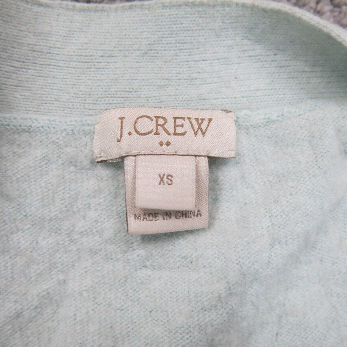 j. Crew Women Knitted Cardigan Sweater Long Sleeve Front Button Light Blue SZ XS