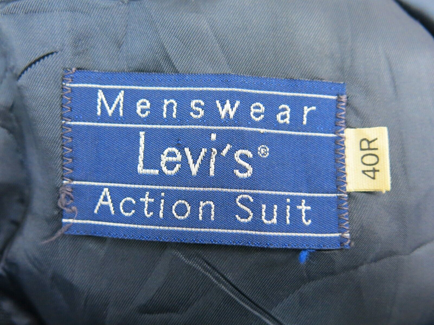 Levis Mens Blazer Coat Single Breasted Long Sleeves Pockets Blue Size 40R