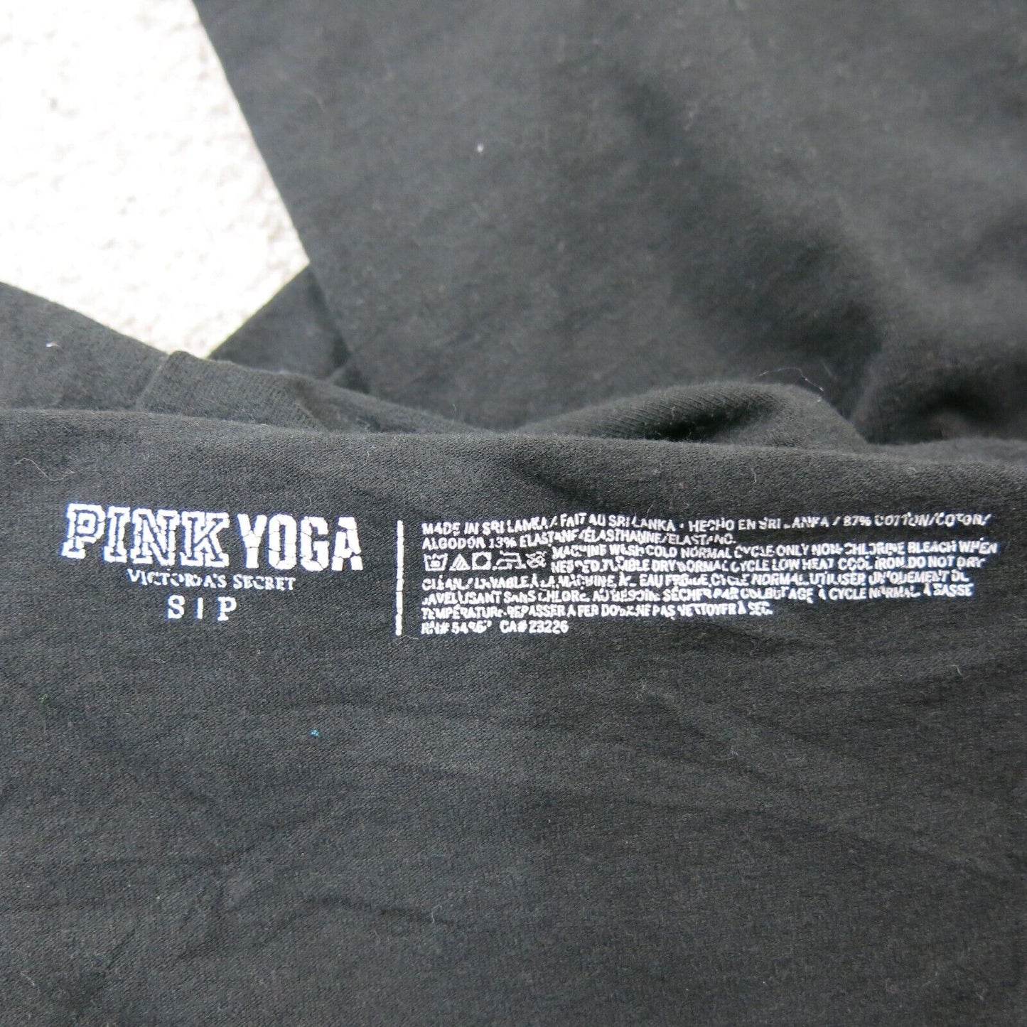 Pink Victoria Secret Womens Capri Yoga Legging Pants High Elastic Wait Black S/P