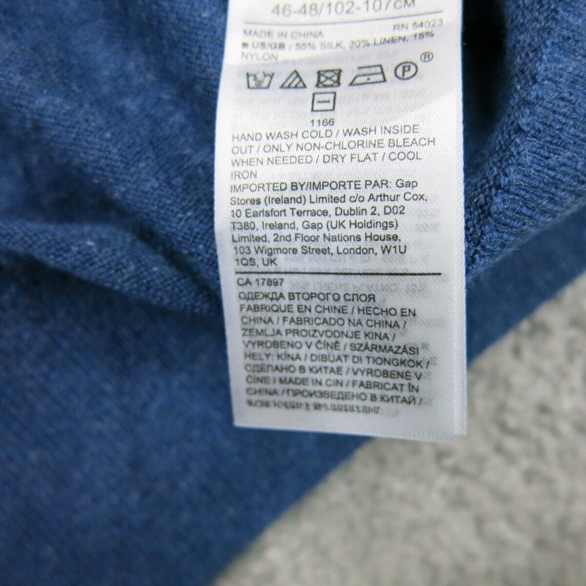 Banana Republic Womens Knitted Sweater Crew Neck Long Sleeve Blue Size Large
