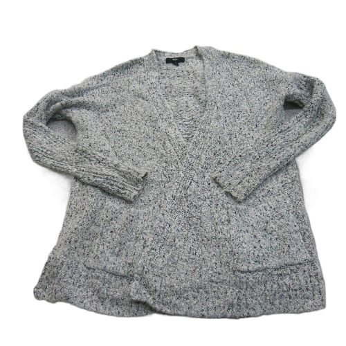 Massimo Womens Cardigan Sweater Open Front Long Sleeves Pockets Heather Gray XS