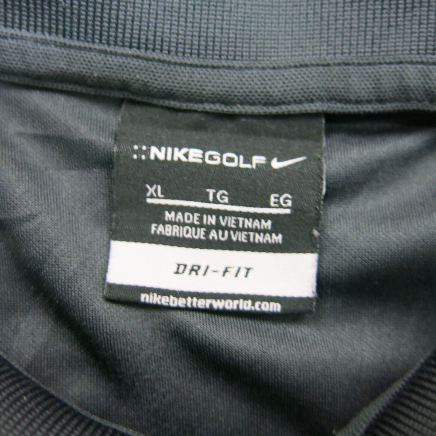 Nike Golf Mens Polo Shirt Short Sleeves Logo Dri Fit Black Size X Large