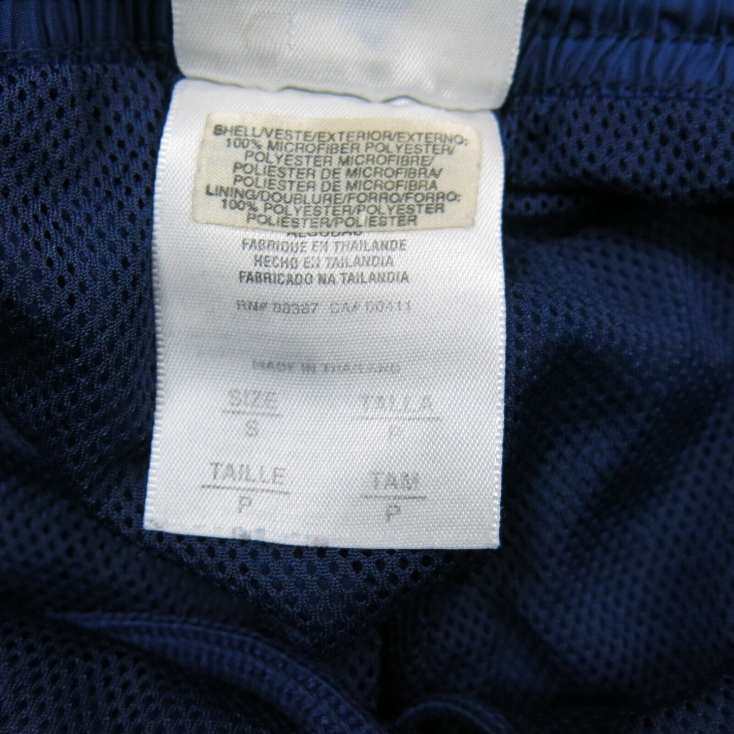 Adidas Mens Track Pant Elastic Waist Climashell Wind 3 Striped Blue Size Small