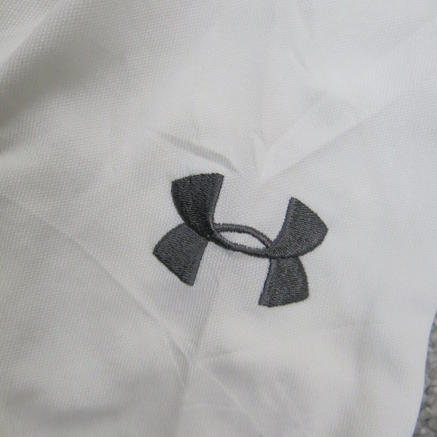 Under Armour Mens Polo Shirt Its All About Kids Loose Heatgear White Size XL