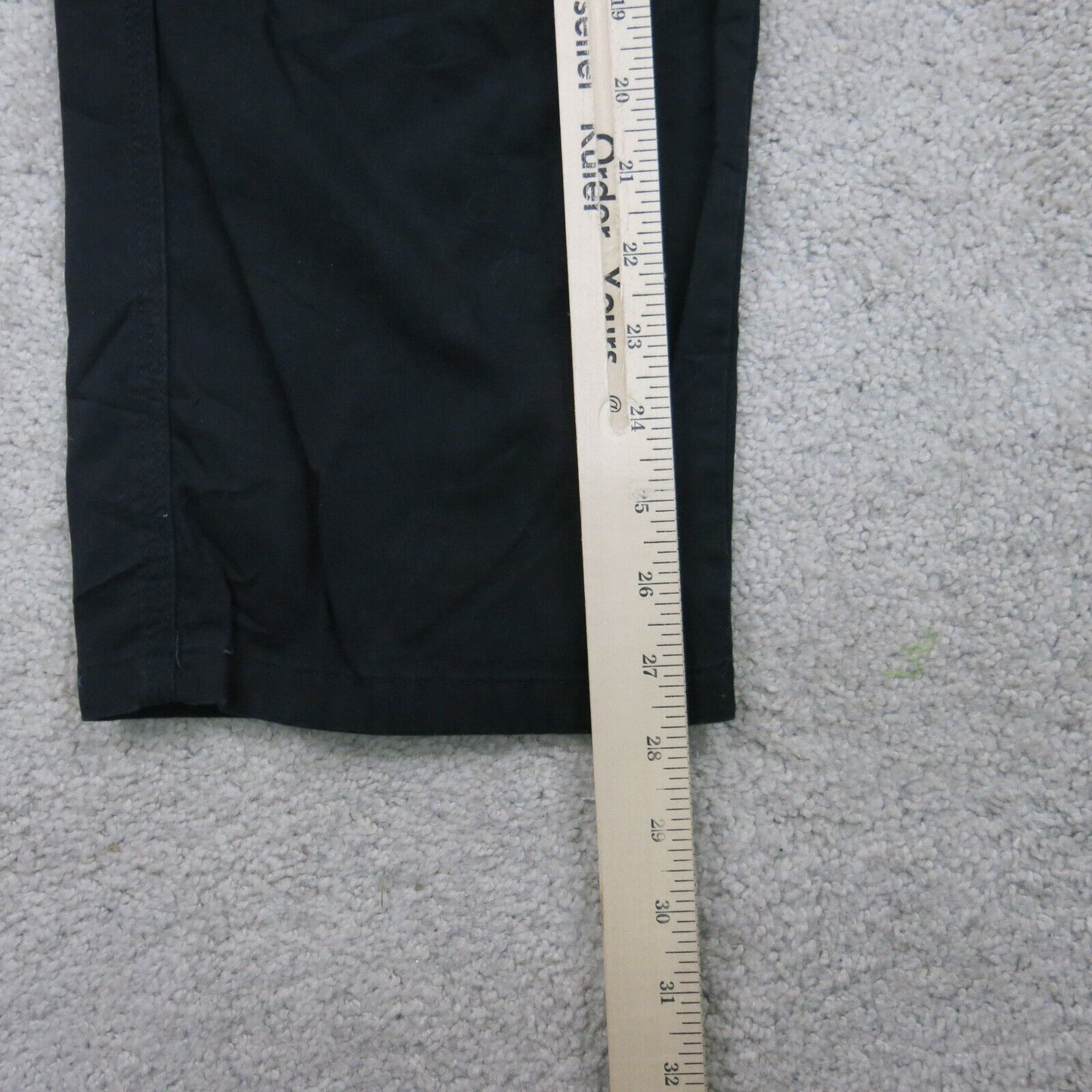 Wrangler Mens Pant Cargo Straight Leg Mid Rise Pockets Cotton Black Size W34XL30