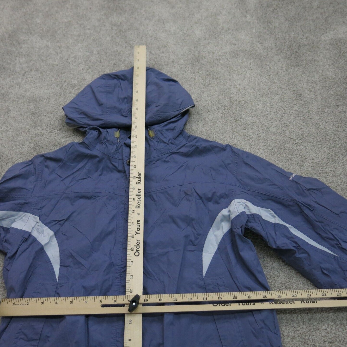 Columbia Womens Windbreaker Jacket Full Zip Up Long Sleeves Blue Size Medium