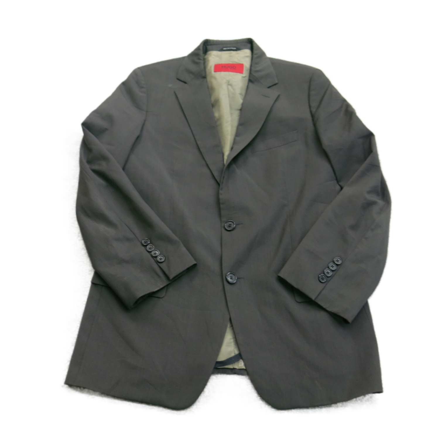 Hugo Hugo Boss Mens Blazer Coat Single Breasted Pockets Gray Size 38 Reg