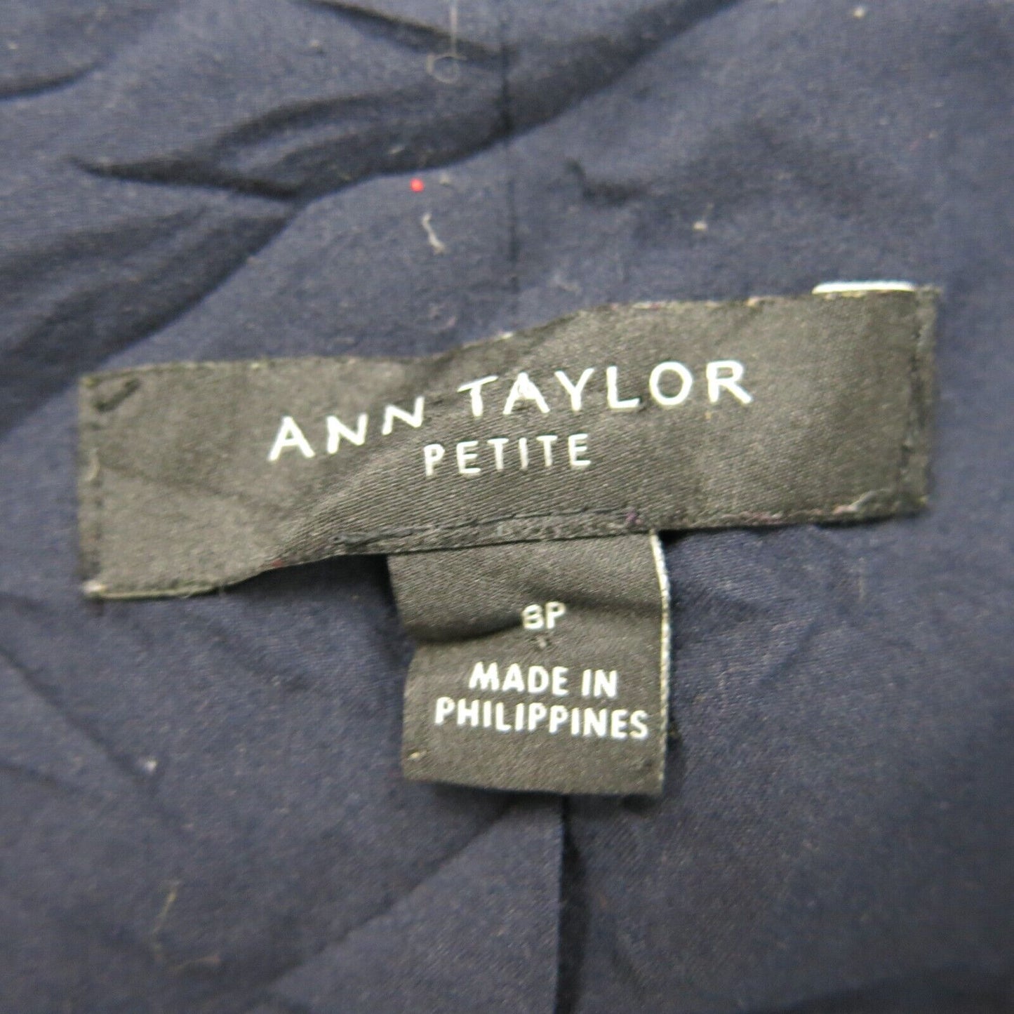 ANN Taylor Womens Blazer Coat Single Breasted Long Sleeve Pockets Blue Size S/P
