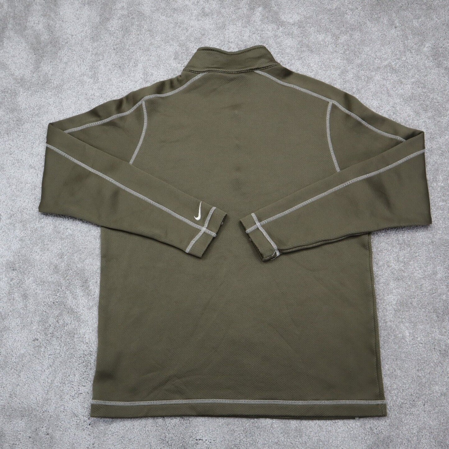 Nike Golf Sweatshirt Boys Medium Olive Long Sleeves 1/4 Zip Sports Sweatshirt