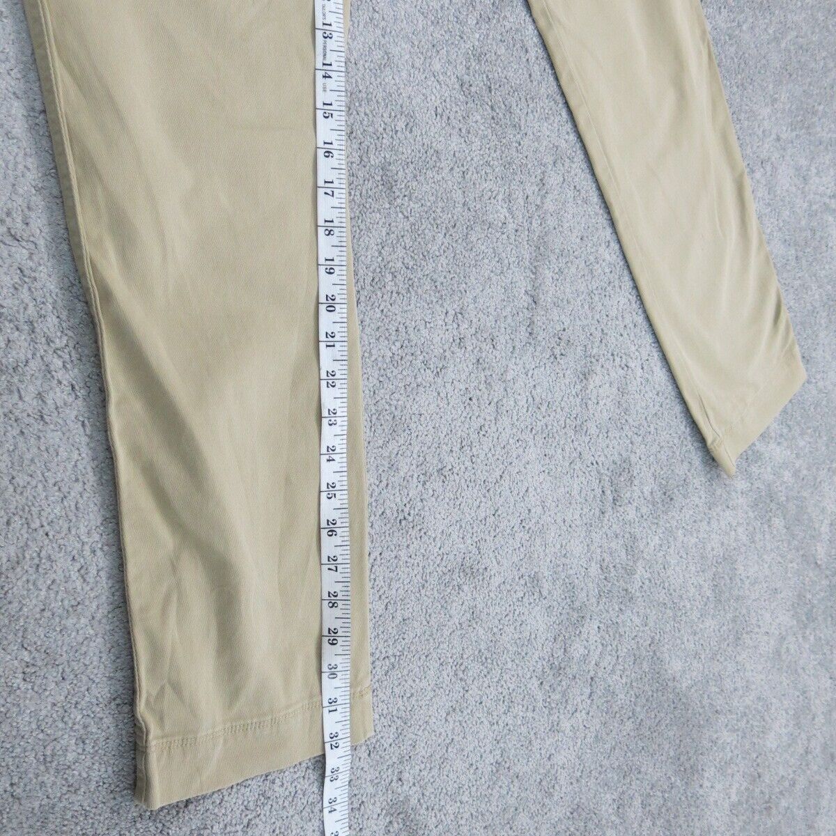 GAP Mens Pant Slim Straight Leg Chino Mid Rise Slash Pockets Khaki Size W32XL32