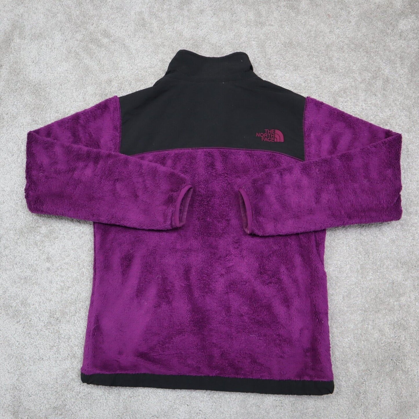 The North Face Youth Girls Denali Fleece Jacket Full Zip Purple Black Size Large