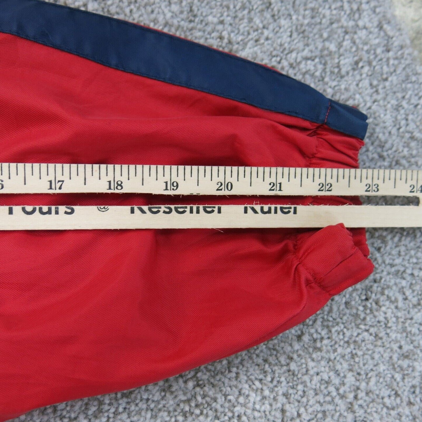 Nautica Mens Jacket Full Zip Up Mock Neck Pockets Competition Logo Red SZ Large