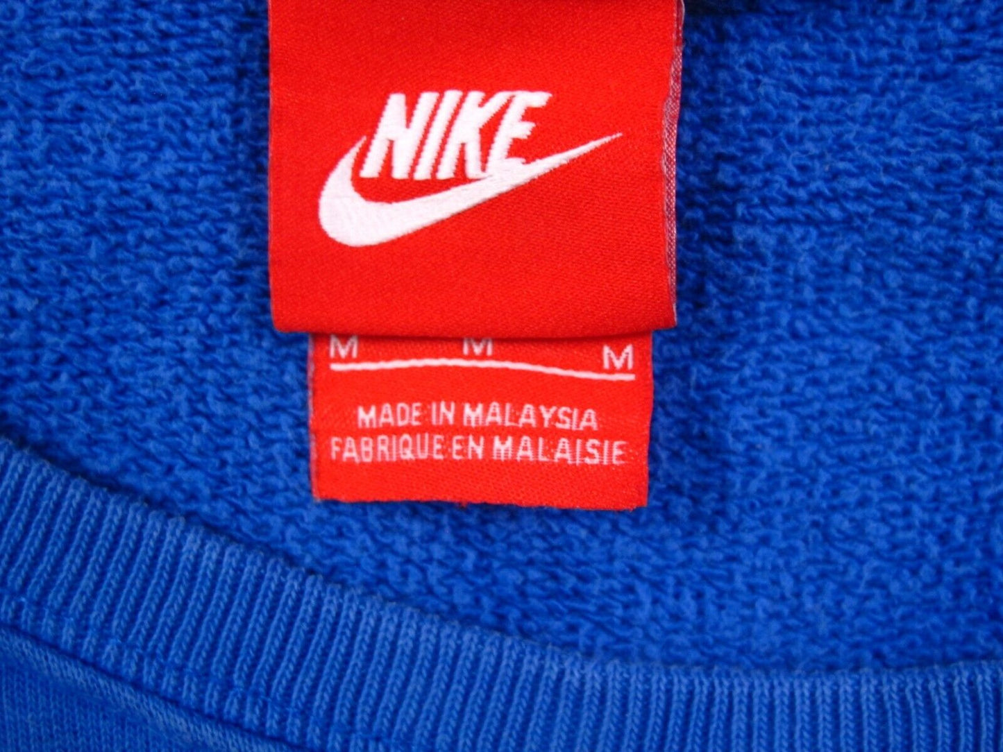 Nike Women Pullover Sweatshirt Long Sleeves Crew Neck Kangaroo Pockets Blue SZ M