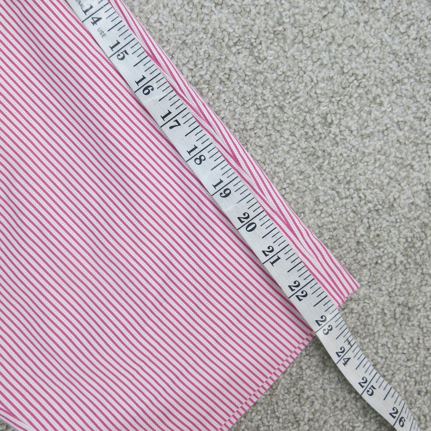 Talbots Womens Pant Cropped Mid Rise Heritage Striped Pink White Size 14