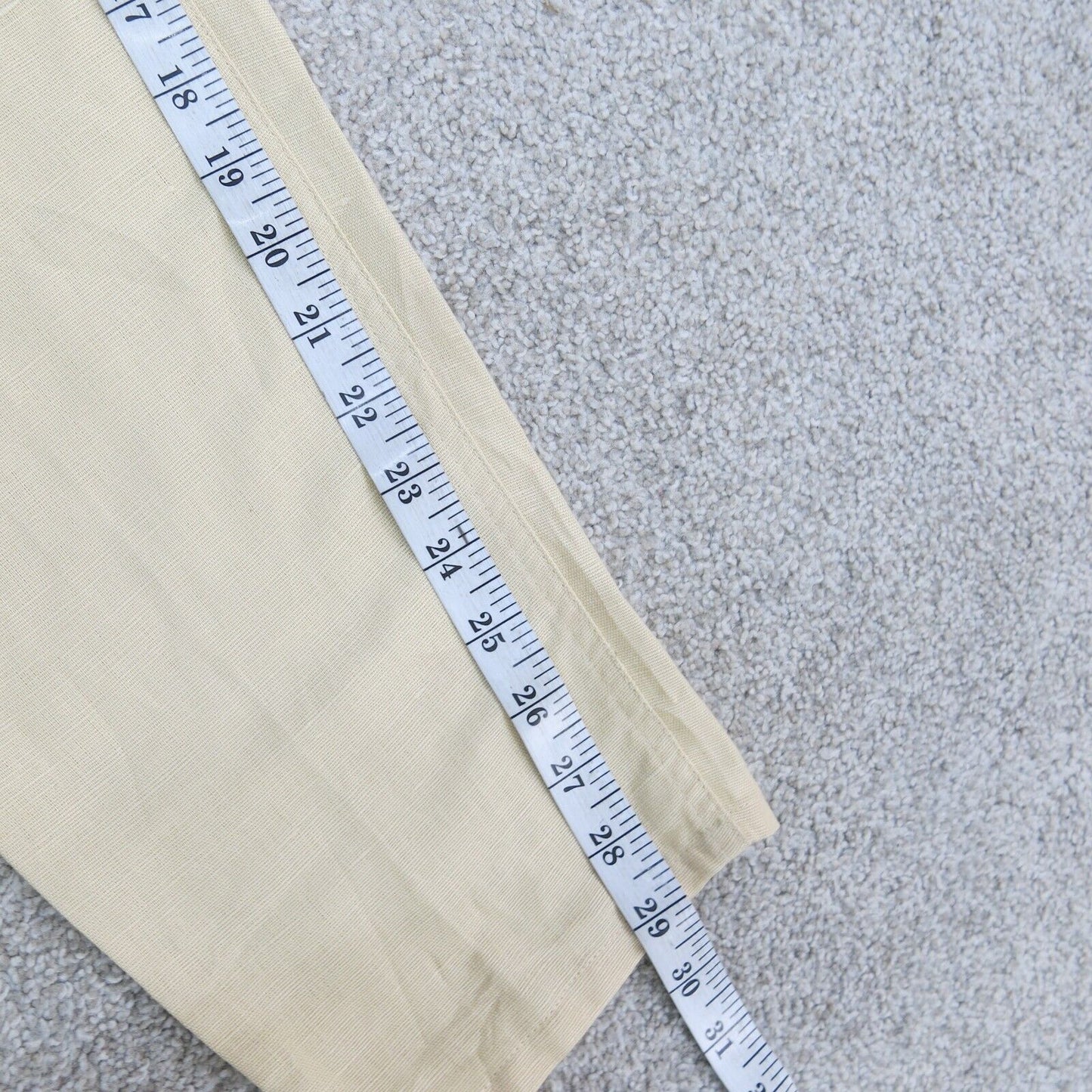 Talbots Womens Jeans Mid Rise Tapered Leg Stretch Flat Front Ivory Size 4