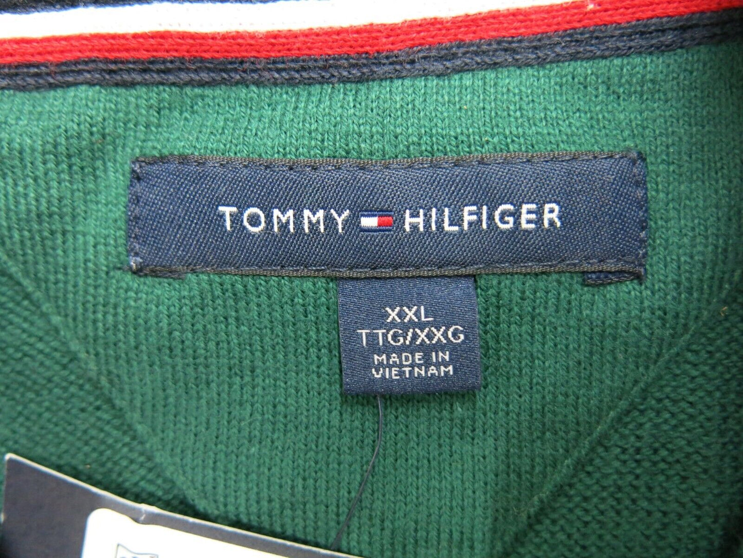 Tommy Hilfiger Mens Pullover Sweatshirt High Neck Long Sleeve Green Size XXL