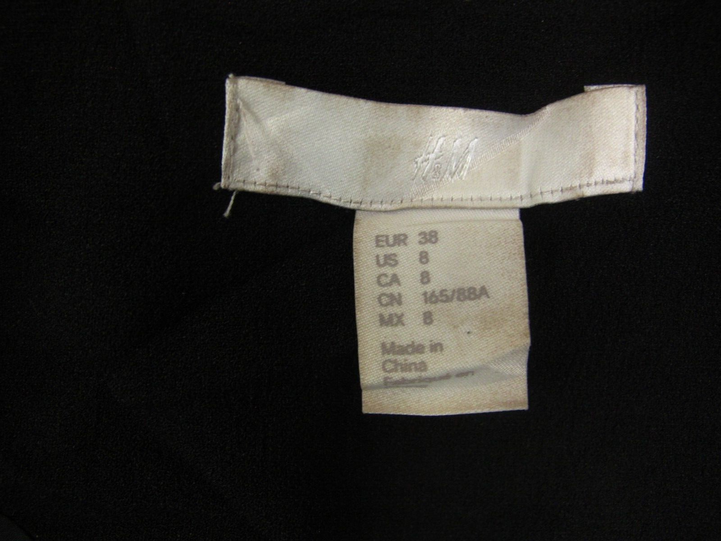 H&M Womens Over Coat Long Sleeves Open Front Pockets Black Size US 8
