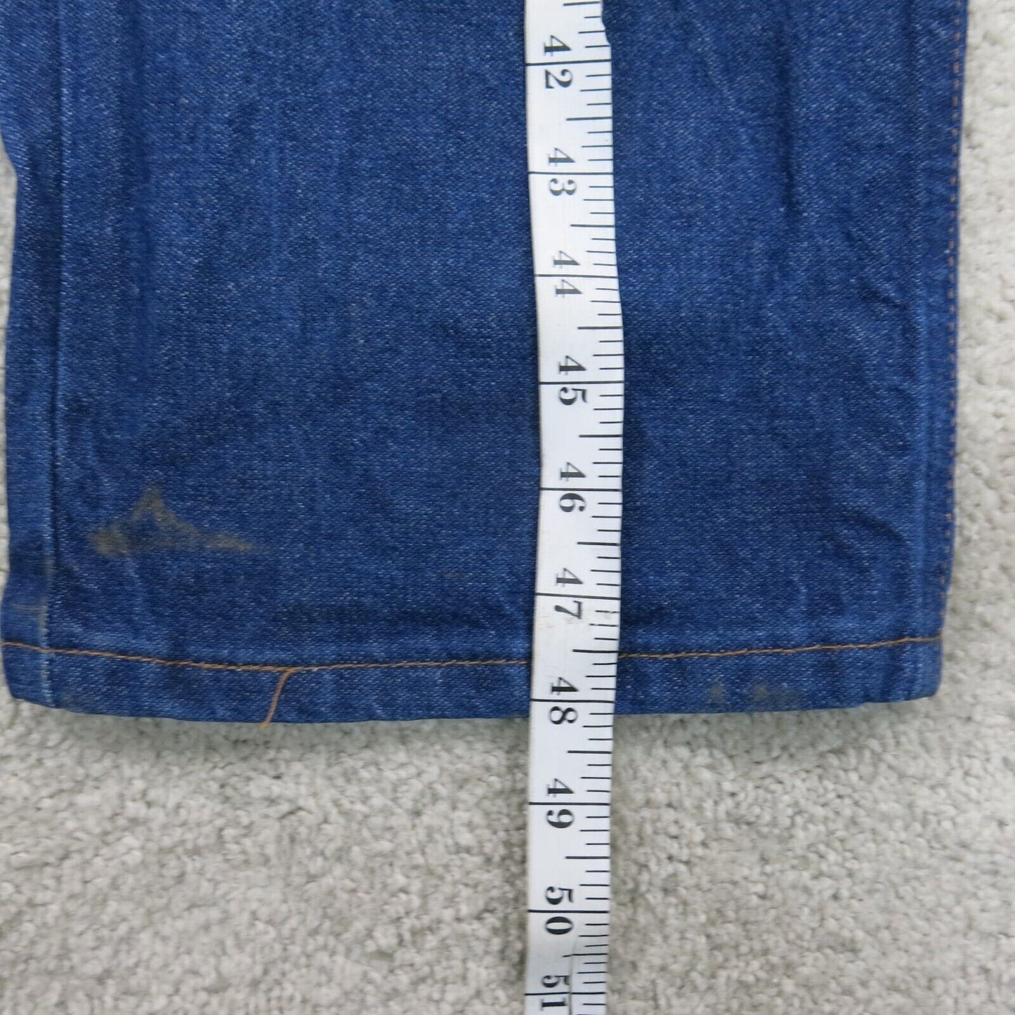 Wrangler Mens Jeans Straight Leg Denim High Rise Five Pockets Blue Size W44XL34