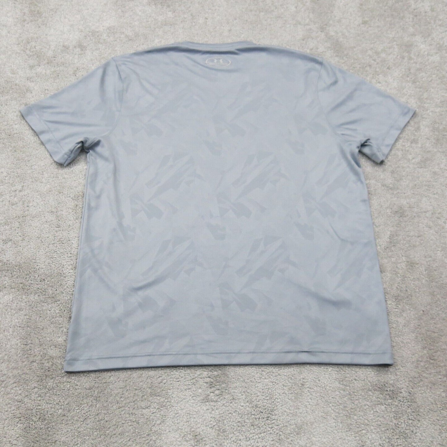 Under Armour Mens T Shirt Crew Neck Short Sleeves Heatgear Loose Gray Size Large