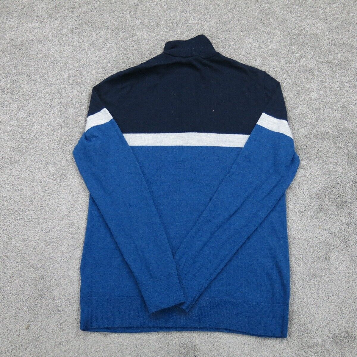 Express Womens Pullover Sweater Mock Neck 1/4 Zip Long Sleeve Blue Size Medium