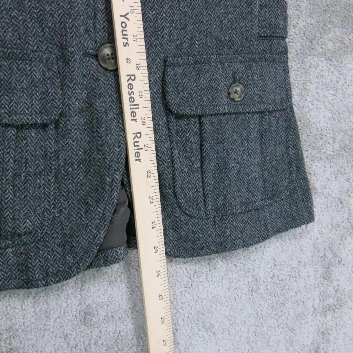 Gap Womens Blazer Coat Single Breasted Long Sleeves Pockets Black Size 6