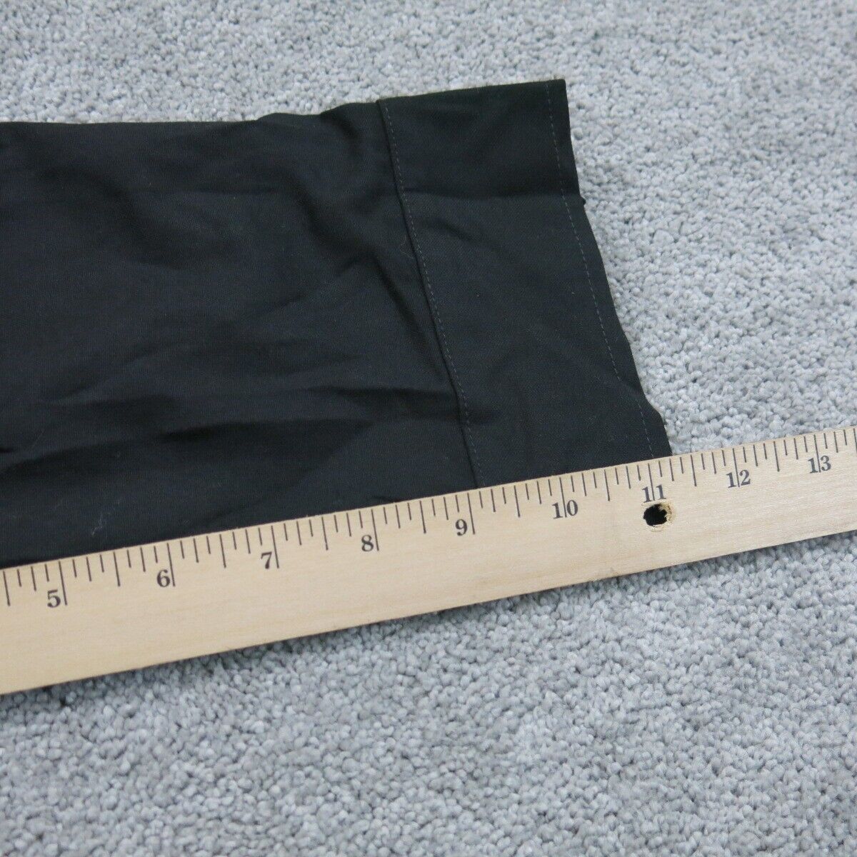 Ann Taylor Womens Trench Coat Front Button 3/4 Sleeve Belt Waist Black Size 6