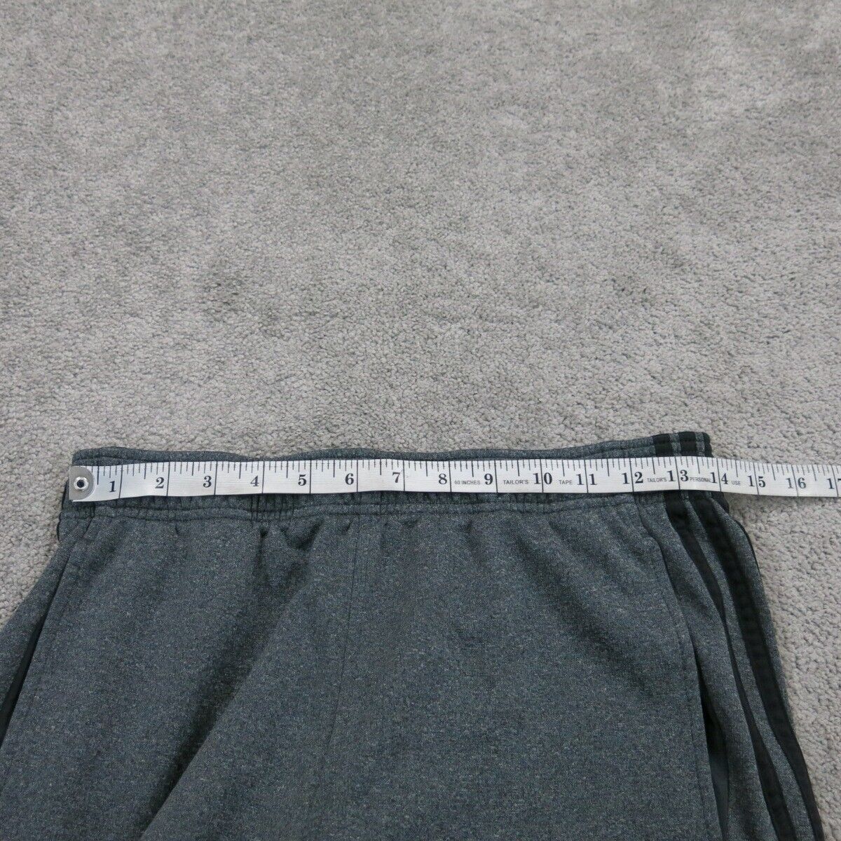 Adidas Men Pant Mid Rise Stretch Elastic Waist Track Pant Gray Size Medium