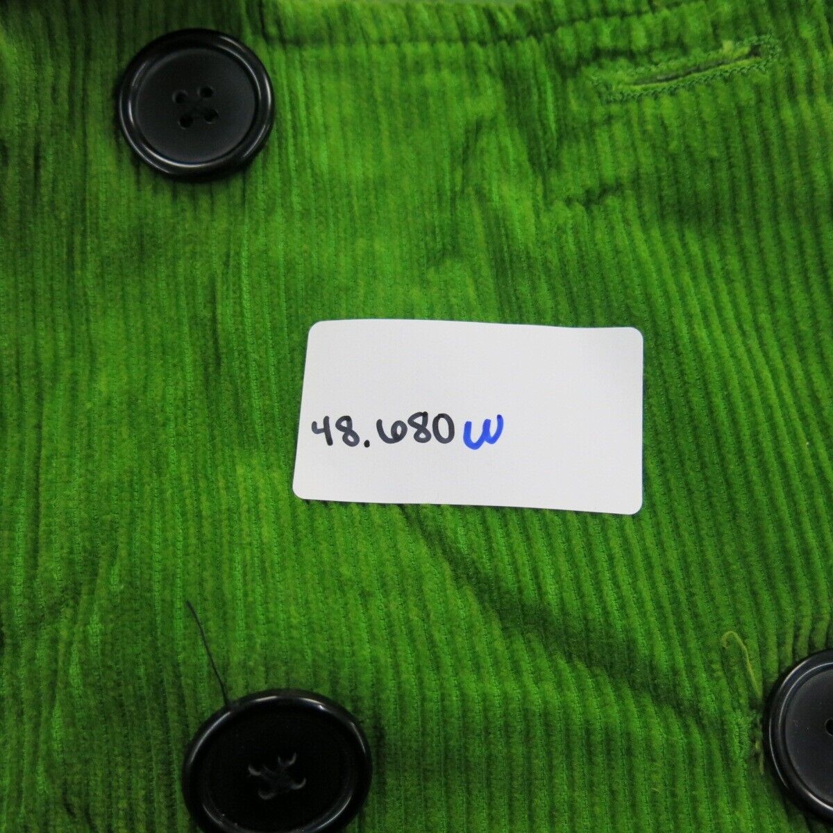 Mossimo Women Pea Coat Double Breasted 3/4 Sleeves 100% Cotton Green Size Large