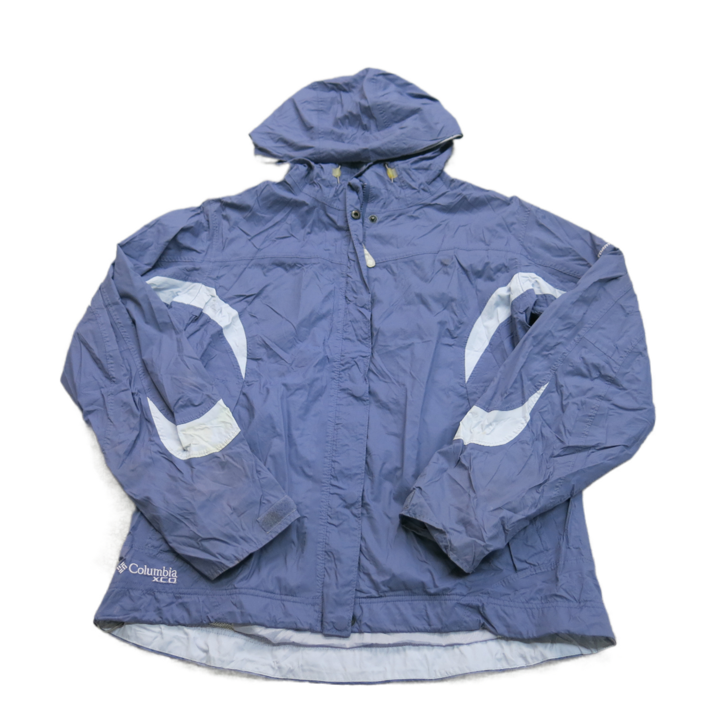 Columbia Womens Windbreaker Jacket Full Zip Up Long Sleeves Blue Size Medium