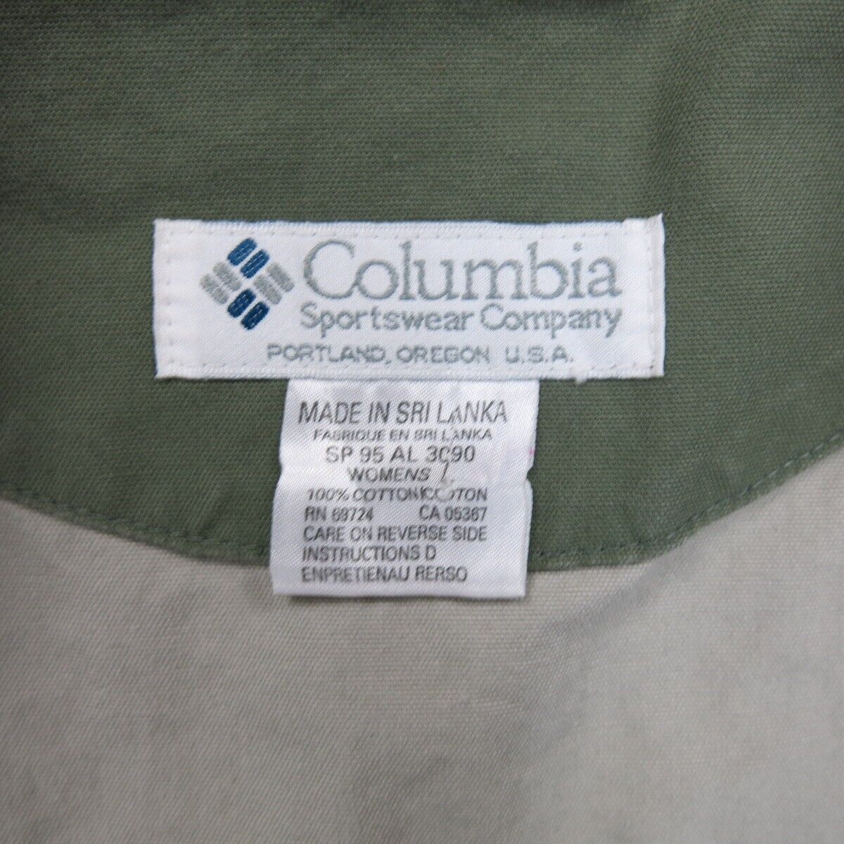 Columbia Womens Vest Jacket Sleeveless Pockets 100% Cotton Beige Size Small