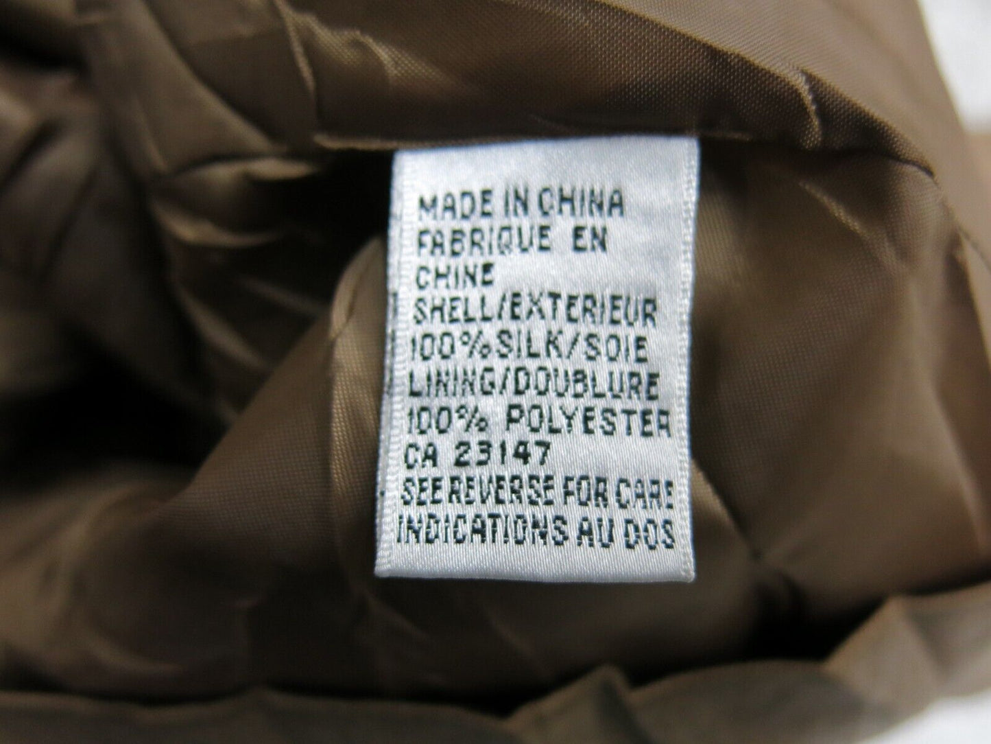 Talbots Womens Blazer Coat Single Breasted Pure Silk Long Sleeves Brown Tan 10
