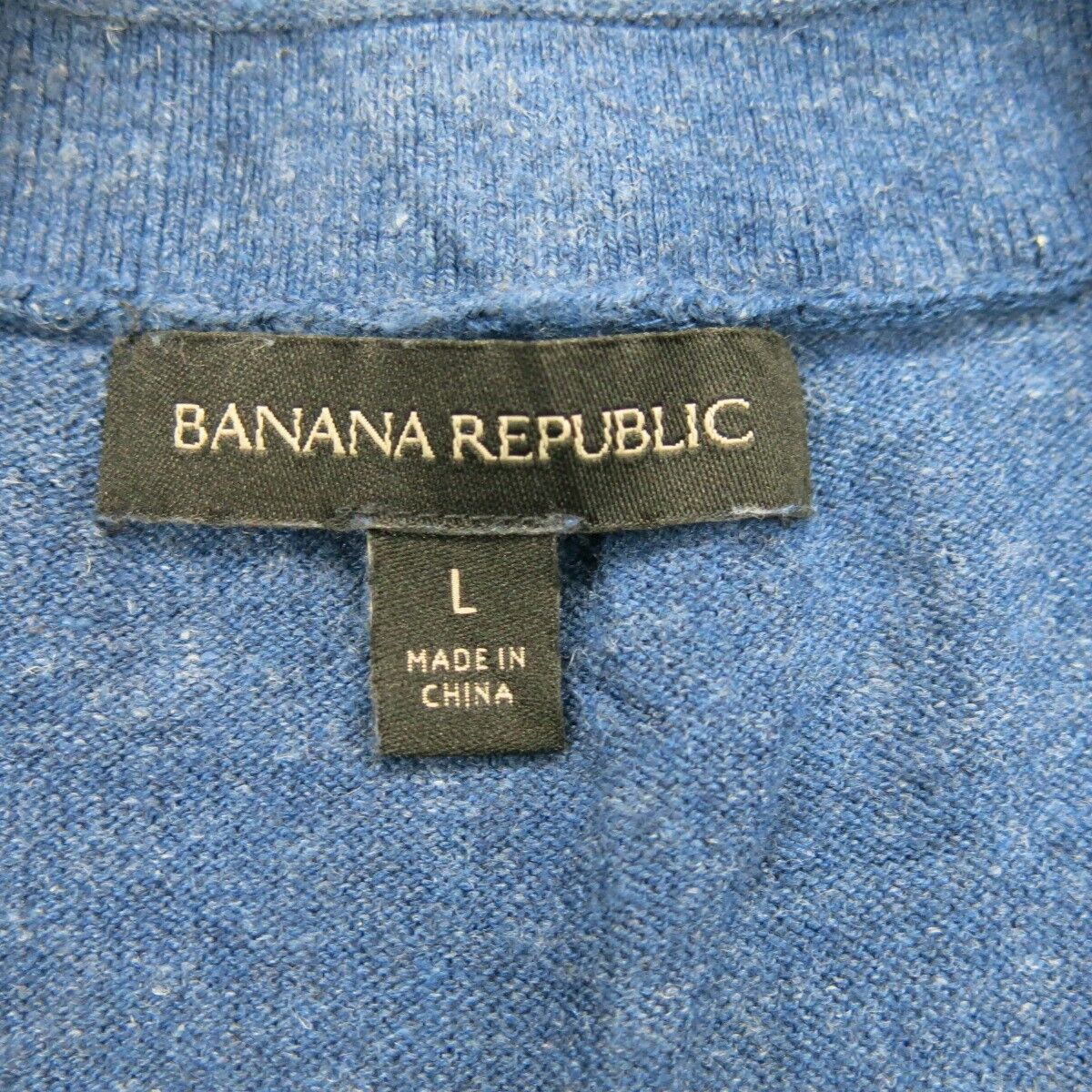 Banana Republic Womens Knitted Sweater Crew Neck Long Sleeve Blue Size Large