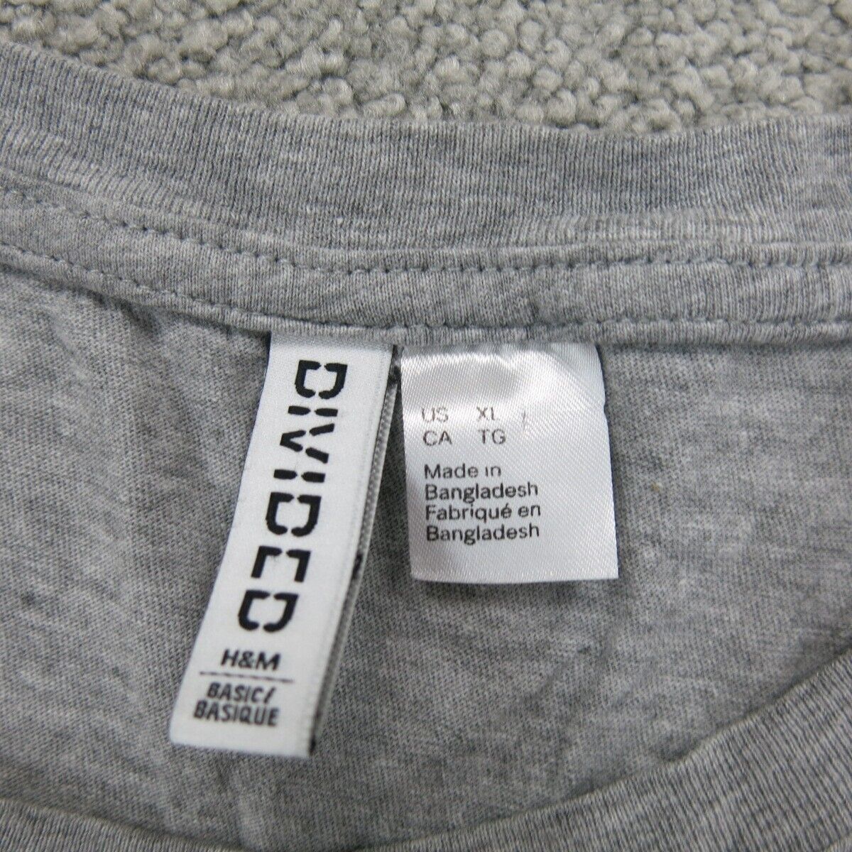 Divided by H&M Womens T Shirt Top Short Sleeve Crew Neck Heather Gray SZ X Large