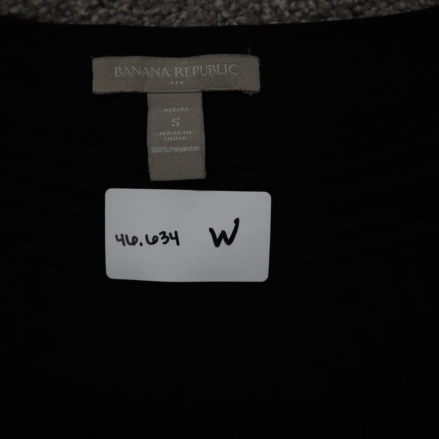 Banana Republic Women Tunic Blouse Top Long Sleeve Round Neck Black Size Small