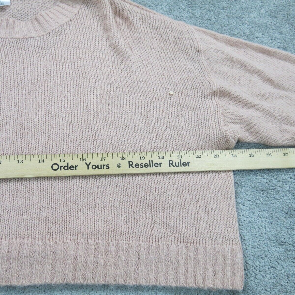 H&M Womens Pullover Crew Neck Sweater Top Long Sleeves Peach Size Large