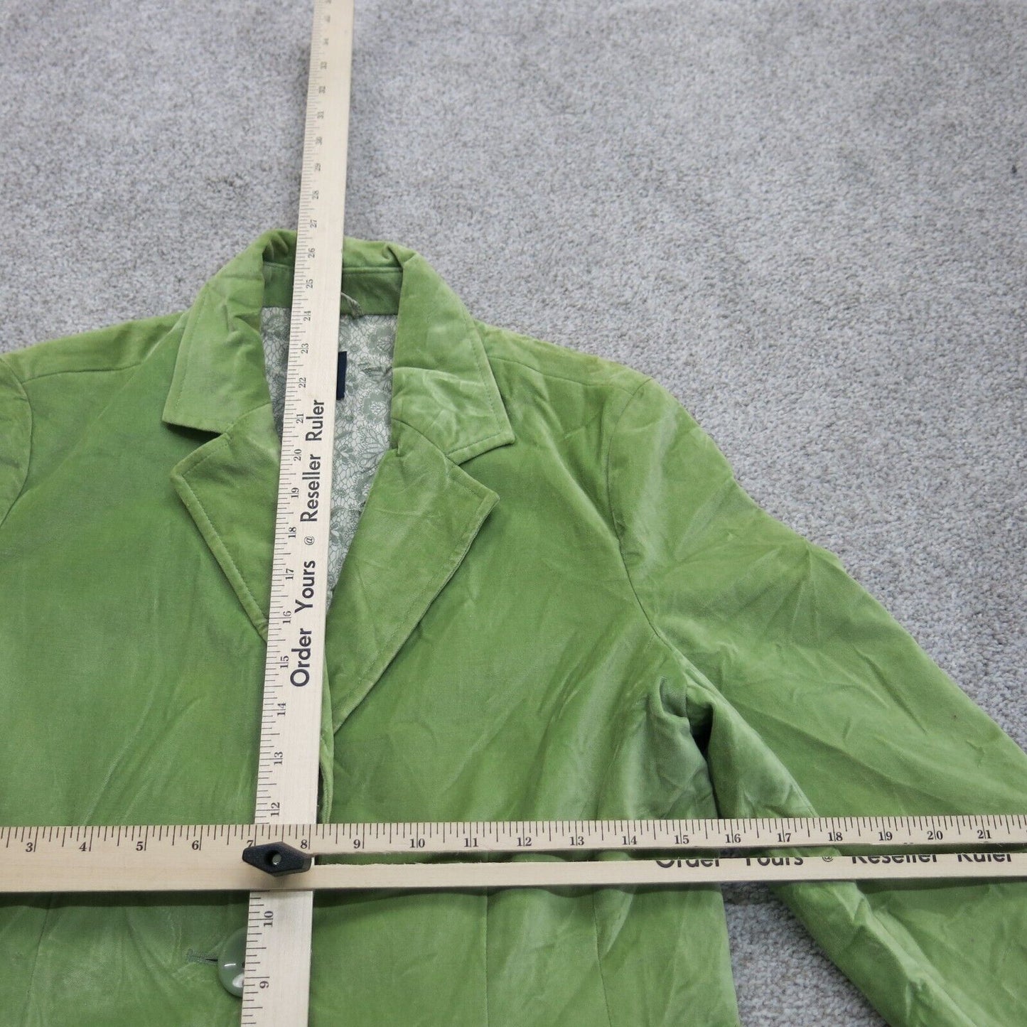 Gap Womens Blazer Coat Single Breasted Long Sleeves Pockets Green Size 12