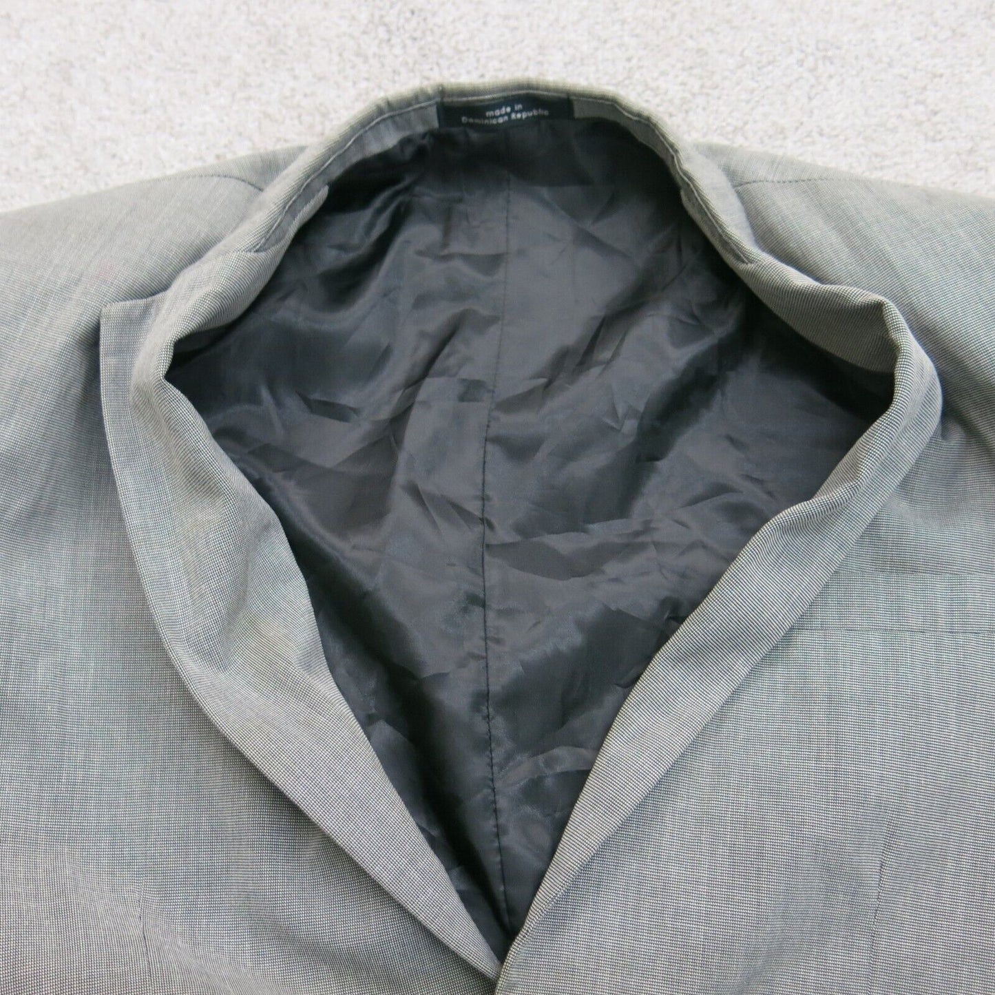 Calvin Clein Mens Blazer Coat Single Breasted Long Sleeves Pockets Gray Size 18