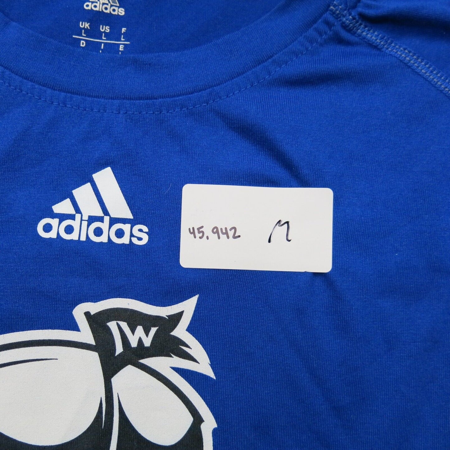 Adidas Mens Sweatshirt Crew Neck Long Sleeves Climalite Reivers Blue Size Large