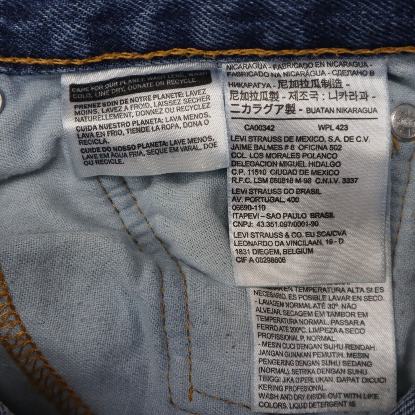 Levi s 505 Jeans Men's  Size 33 Blue Stretch Regular Fit Straight Denim Jeans